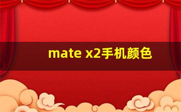 mate x2手机颜色